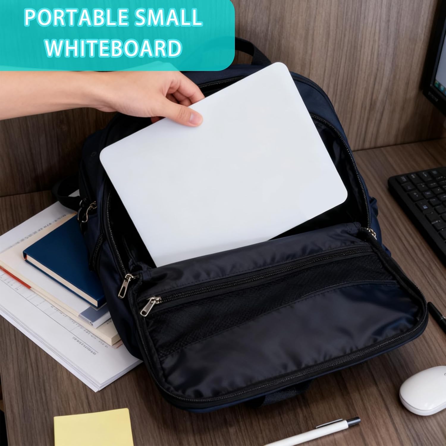 Detalle de VPJ LBTX03 Double-Sided Portable Whiteboard, 9" x 12