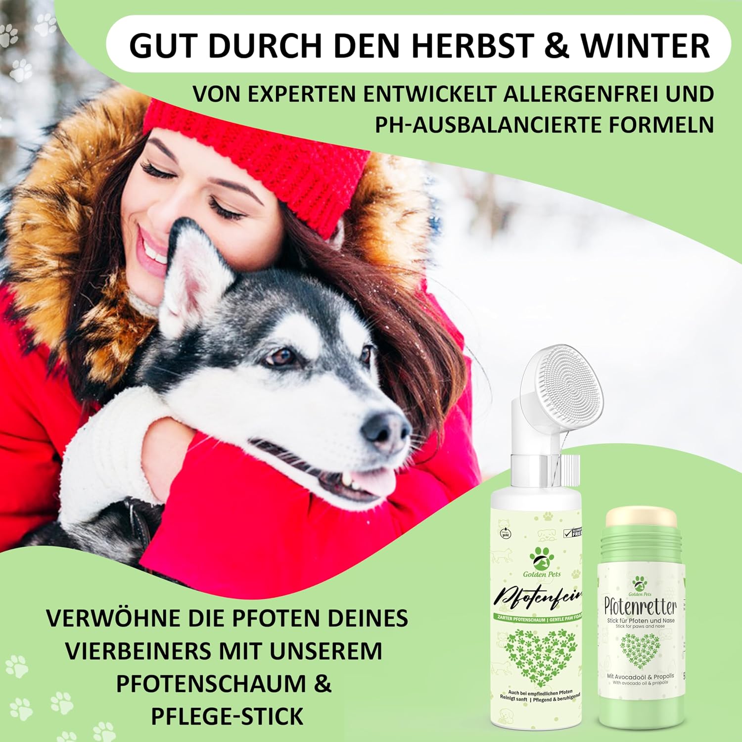 Detalle 2 de Golden Pets Pfotenbalsam Stick 100% natürlich 🐾