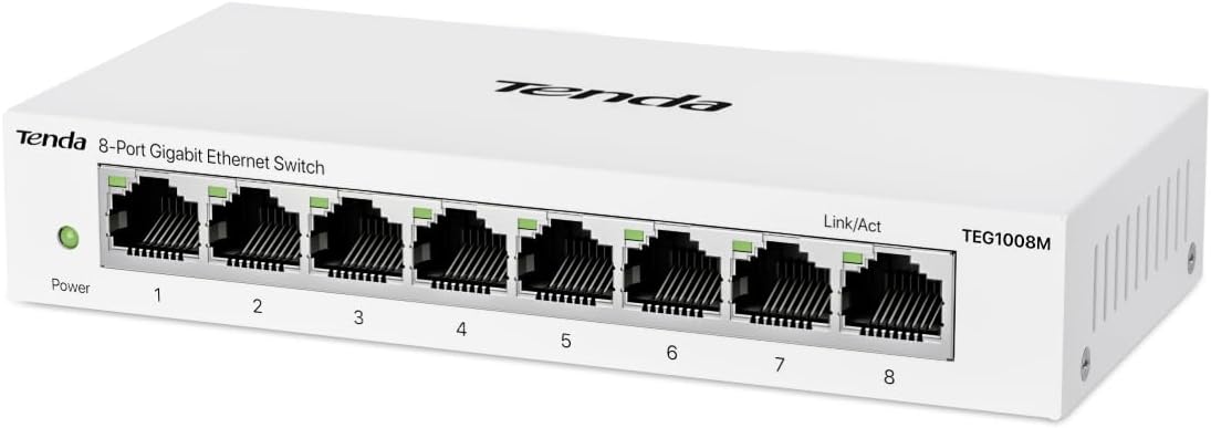 Detalle de Tenda Switch Ethernet 8 Porte Gigabit Unmanaged TEG1008M