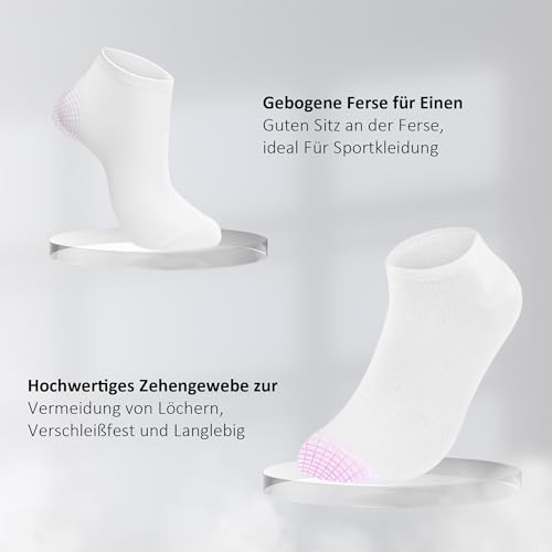 Detalle de Lakpoau 12 Paia Calzini Corti Unisex ZD2301: comfort traspirante per sport e vita quotidiana