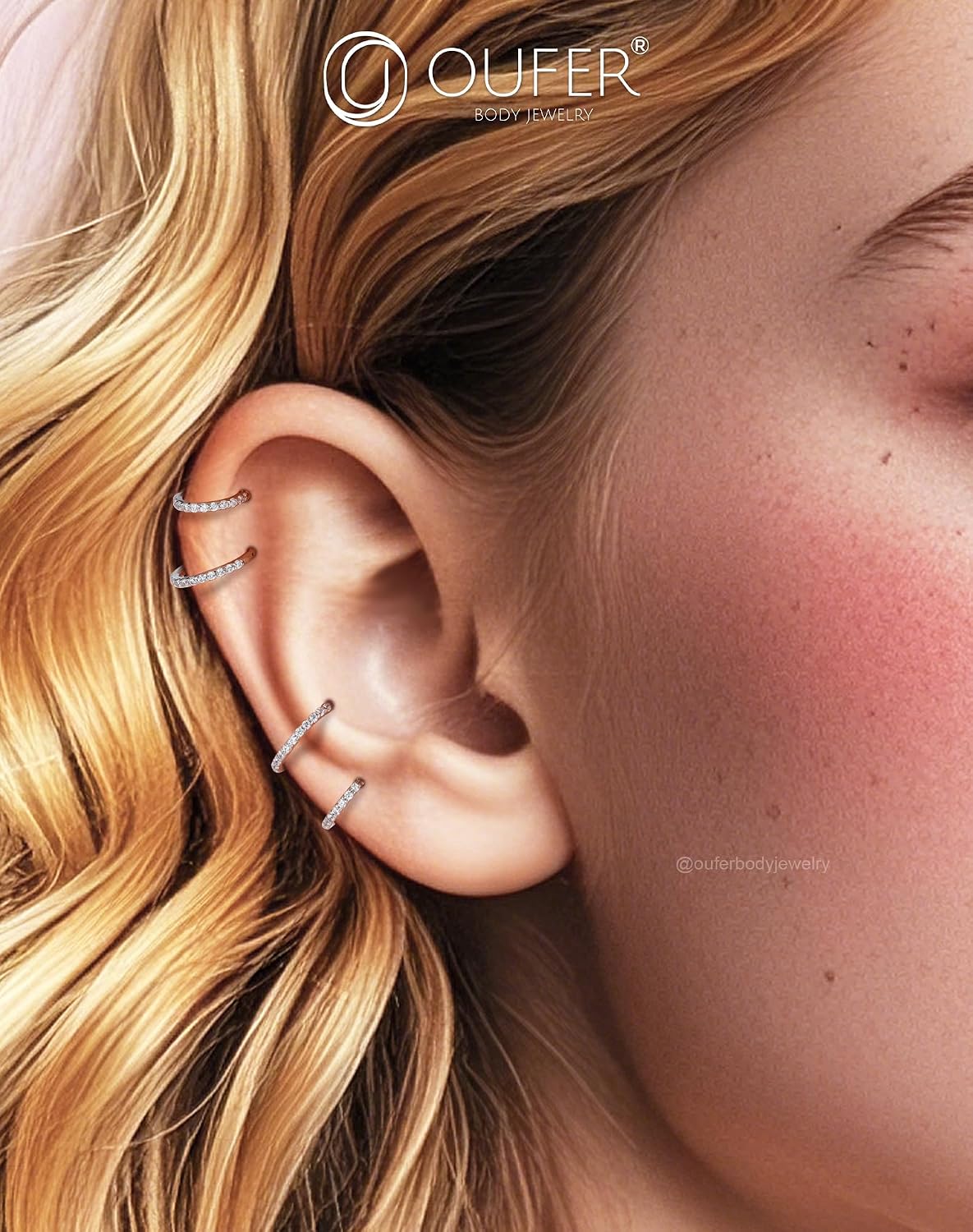 Thumbnail 6 de OUFER 18G Anello Naso Argento 8 mm