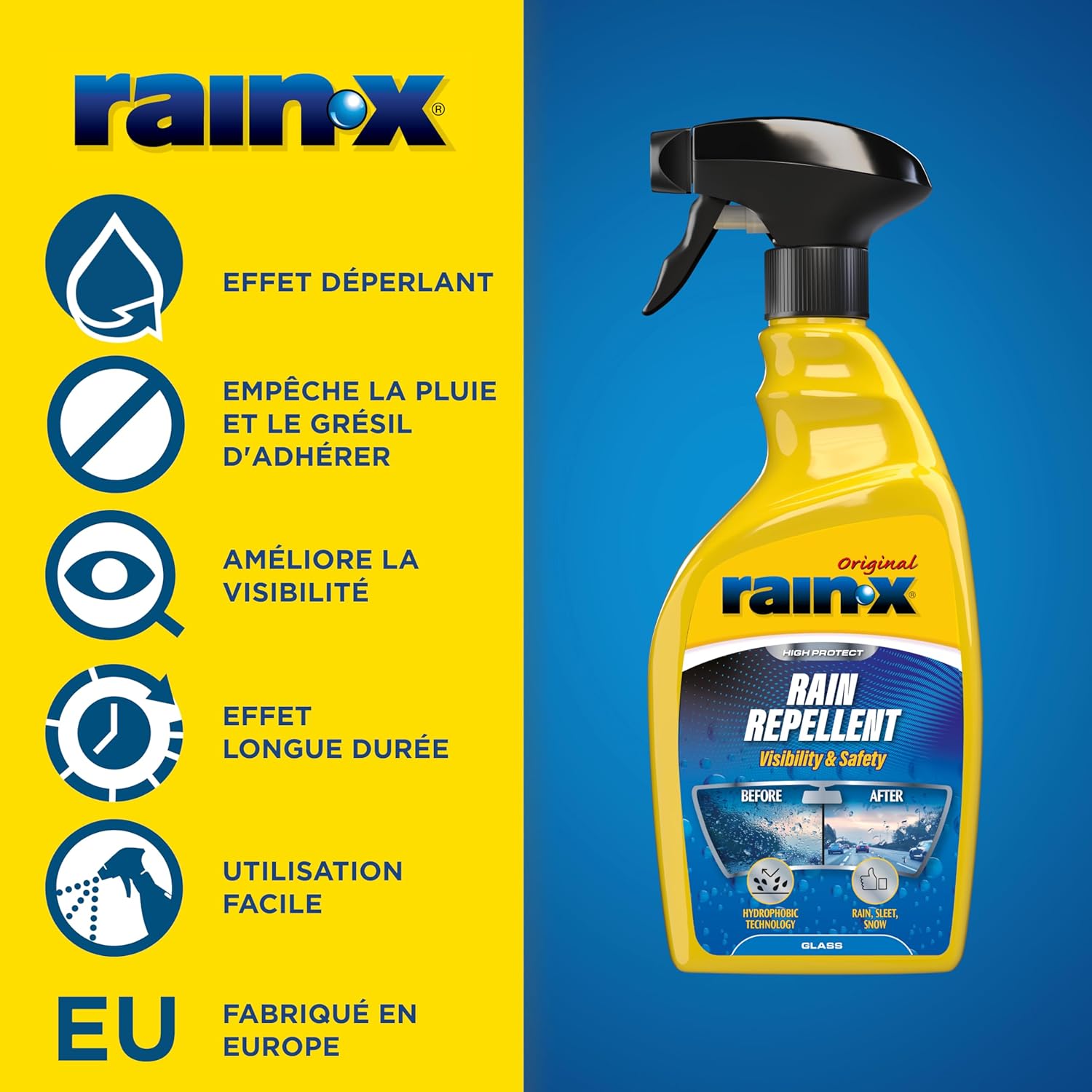 Thumbnail 2 de Rain-X Anti-Pluie – Protection Hydrofuge Innovante pour Pare-Brise, 500 ML