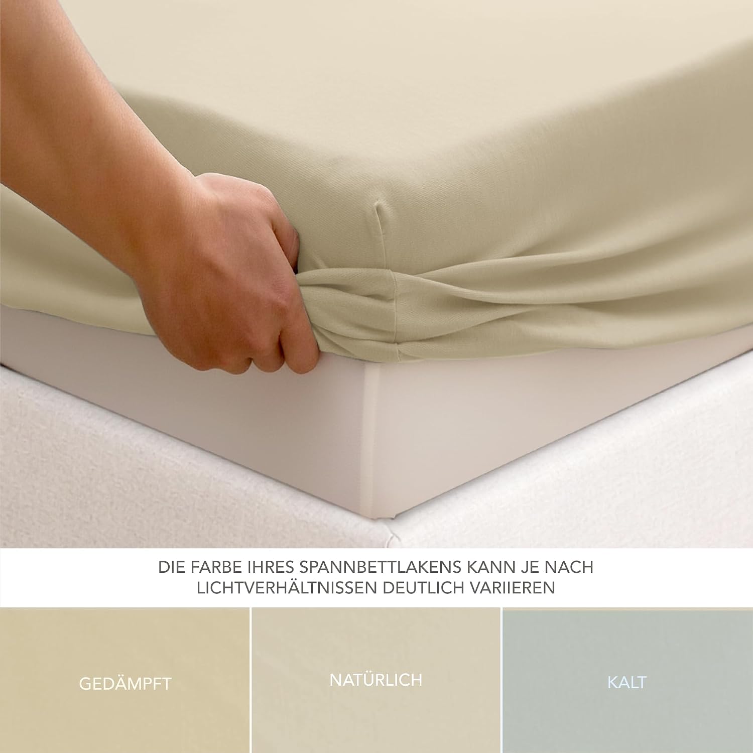Detalle 1 de Dreamzie Spannbettlaken 200 x 200 cm Jersey