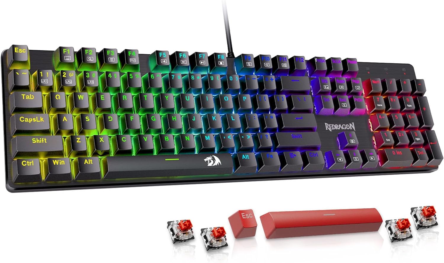 Detalle de Redragon K671 Mechanical Keyboard 11 backlights ⌨