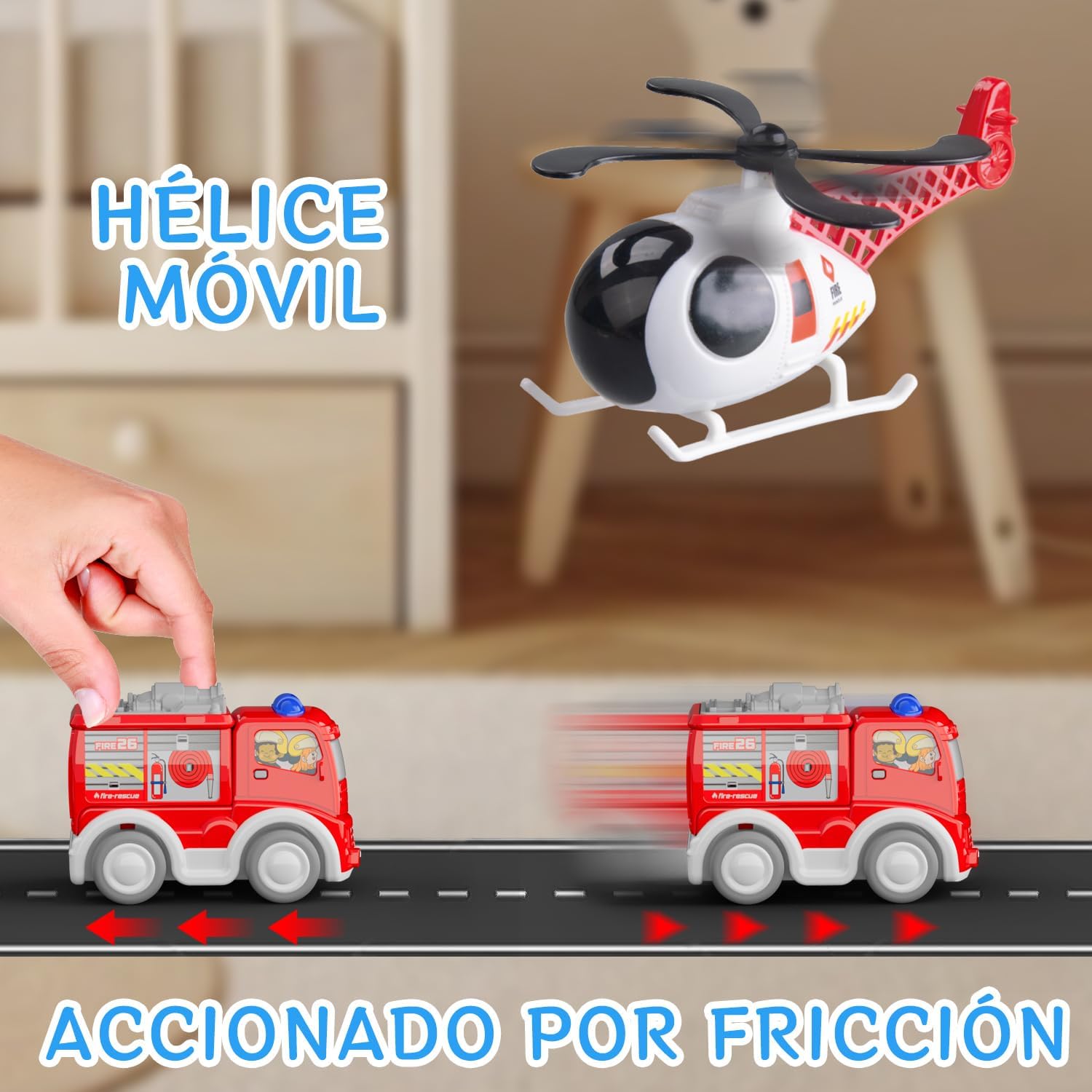 Thumbnail 4 de GizmoVine Camiones de juguete Rescate 3 piezas