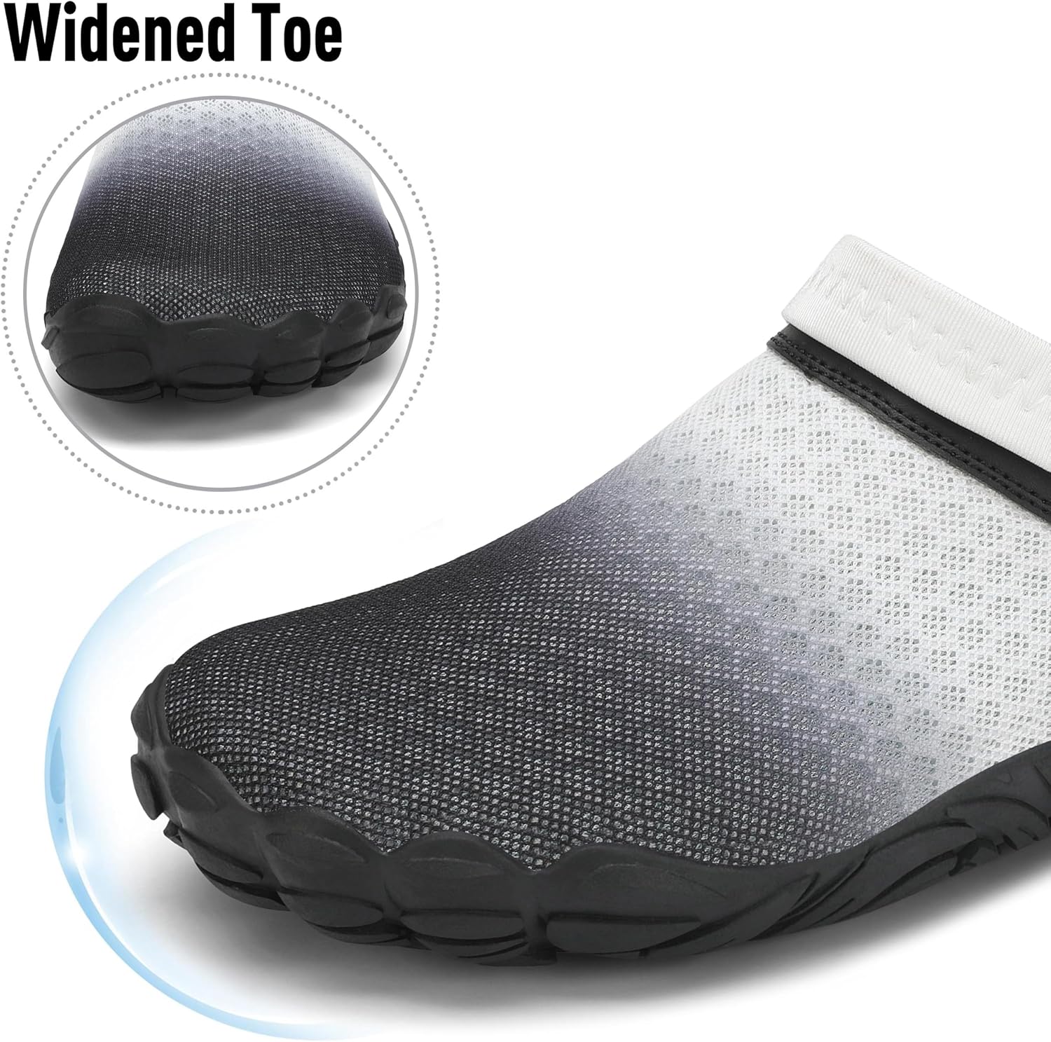 Detalle 2 de SAGUARO Sommer Clogs als Badelatschen & Gartenschuhe – atmungsaktiver Mesh-Slip für Herren & Damen (Gr. 36–48)