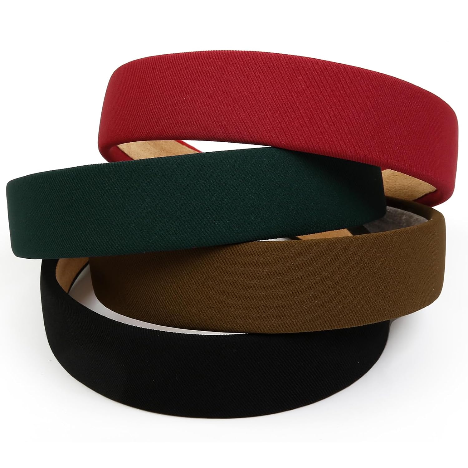 Detalle de Huachi Women's Headbands, 4-Pack, 1-Inch Wide Elastic Non-Slip Bands