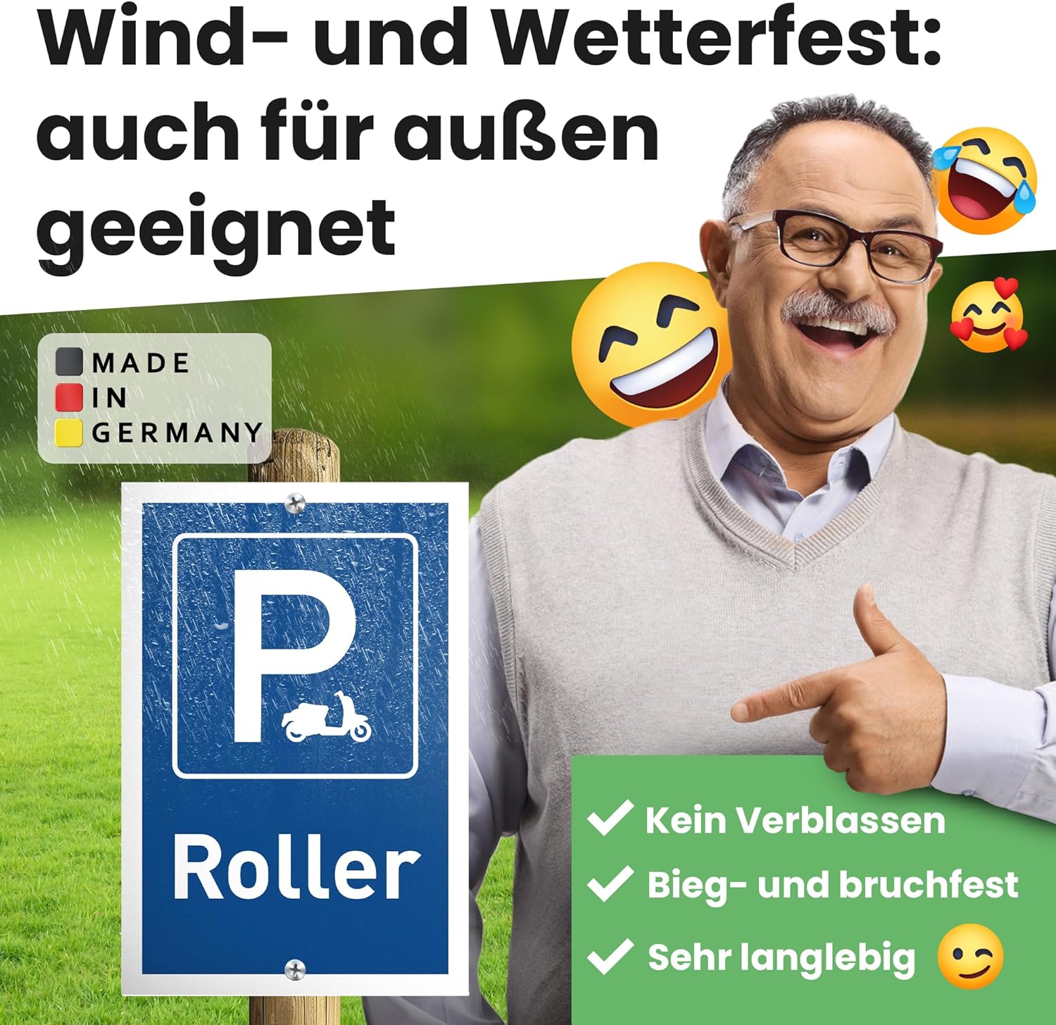 Thumbnail 4 de DankeDir Parkplatz Roller Schild 30x20 cm