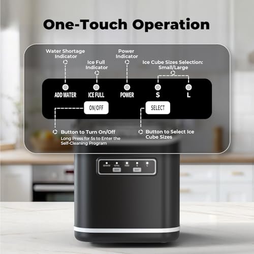 Thumbnail 4 de Acmeenjoy Ice Maker Machine Countertop – 9 Cubes, 6 Minutes, Self-C cleaning