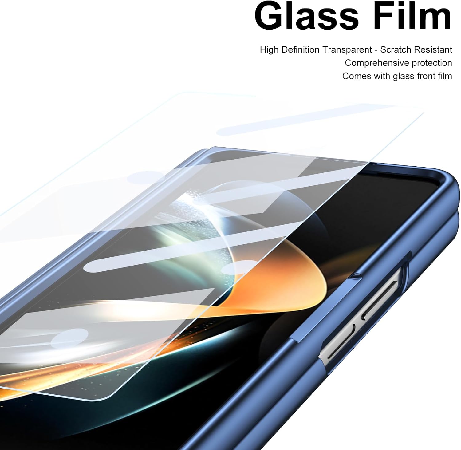 Thumbnail 1 de Custodia per Galaxy Z Fold3 con Penna Stilo, Cerniera Protetta e Pellicola in Vetro Temperato – Blu