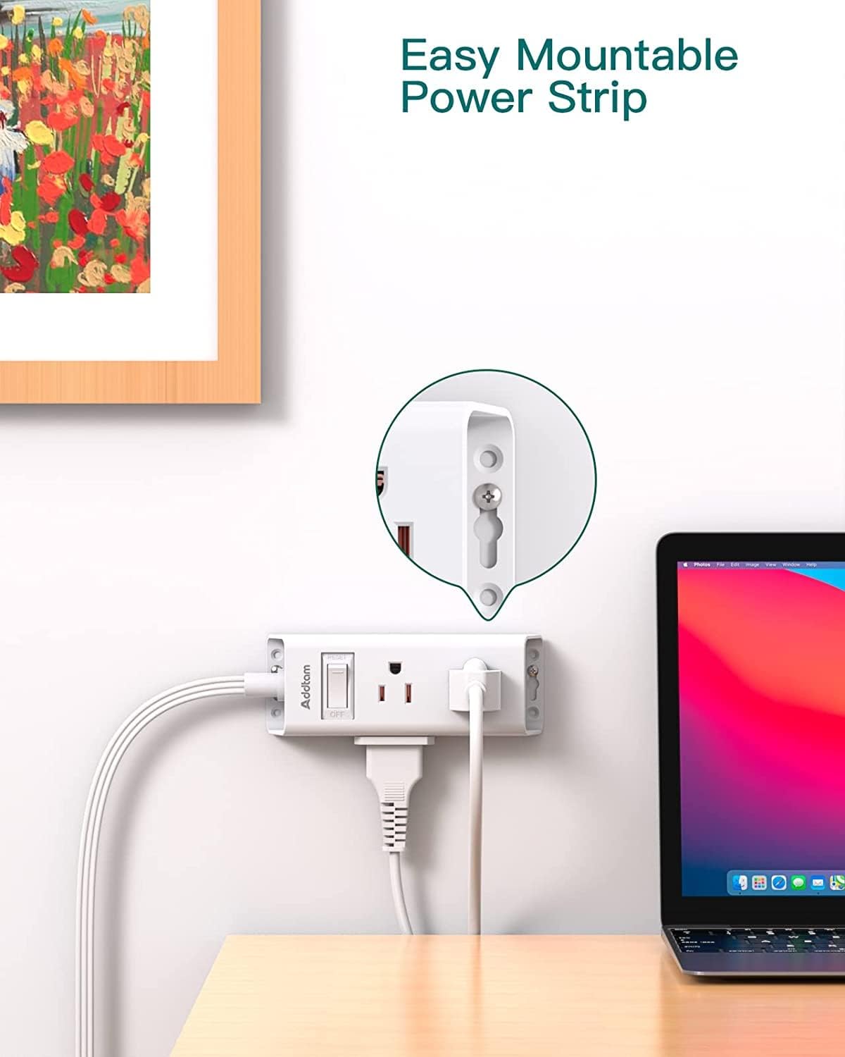 Thumbnail 5 de Addtam Power Bar with 6 Outlets