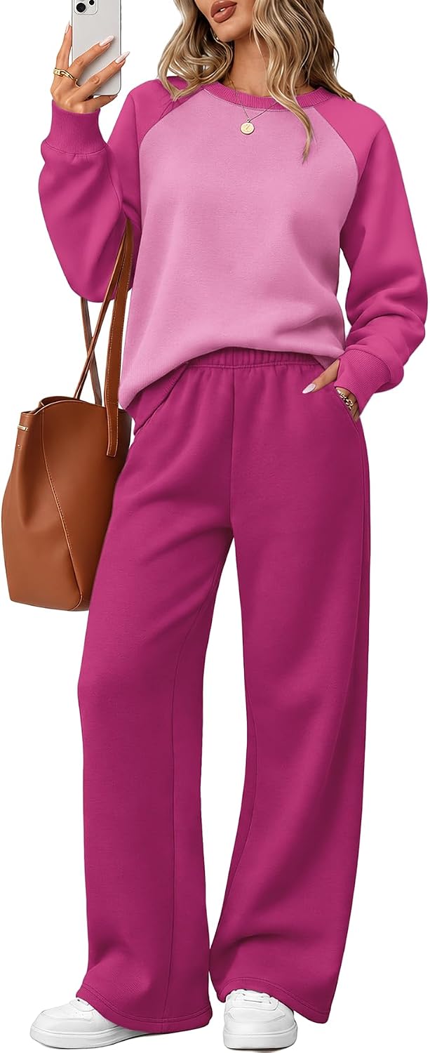 Detalle 2 de OFEEFAN Women's Two-Piece Sweatsuit, Fleece-Lined