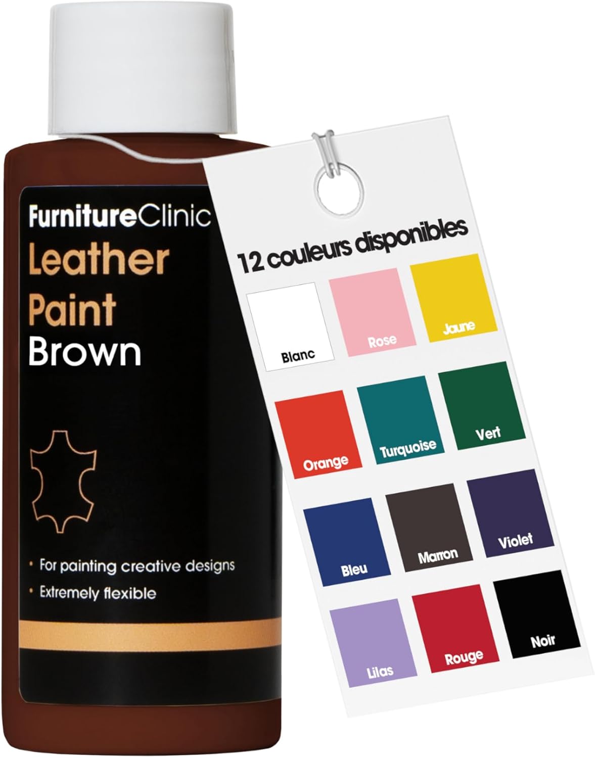 Detalle de Furniture Clinic Peinture cuir Marron 50 ml