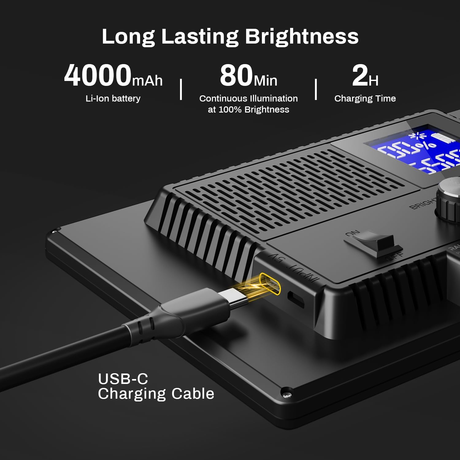 Thumbnail 5 de RALENO 116 LED Videoleuchte 12W mit Akku 4000mAh 🎥