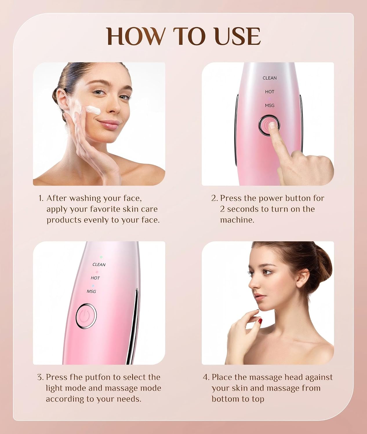 Thumbnail 5 de Dopsikn AM-8003 7-Color Galvanic Facial Massager with Heat and Vibration