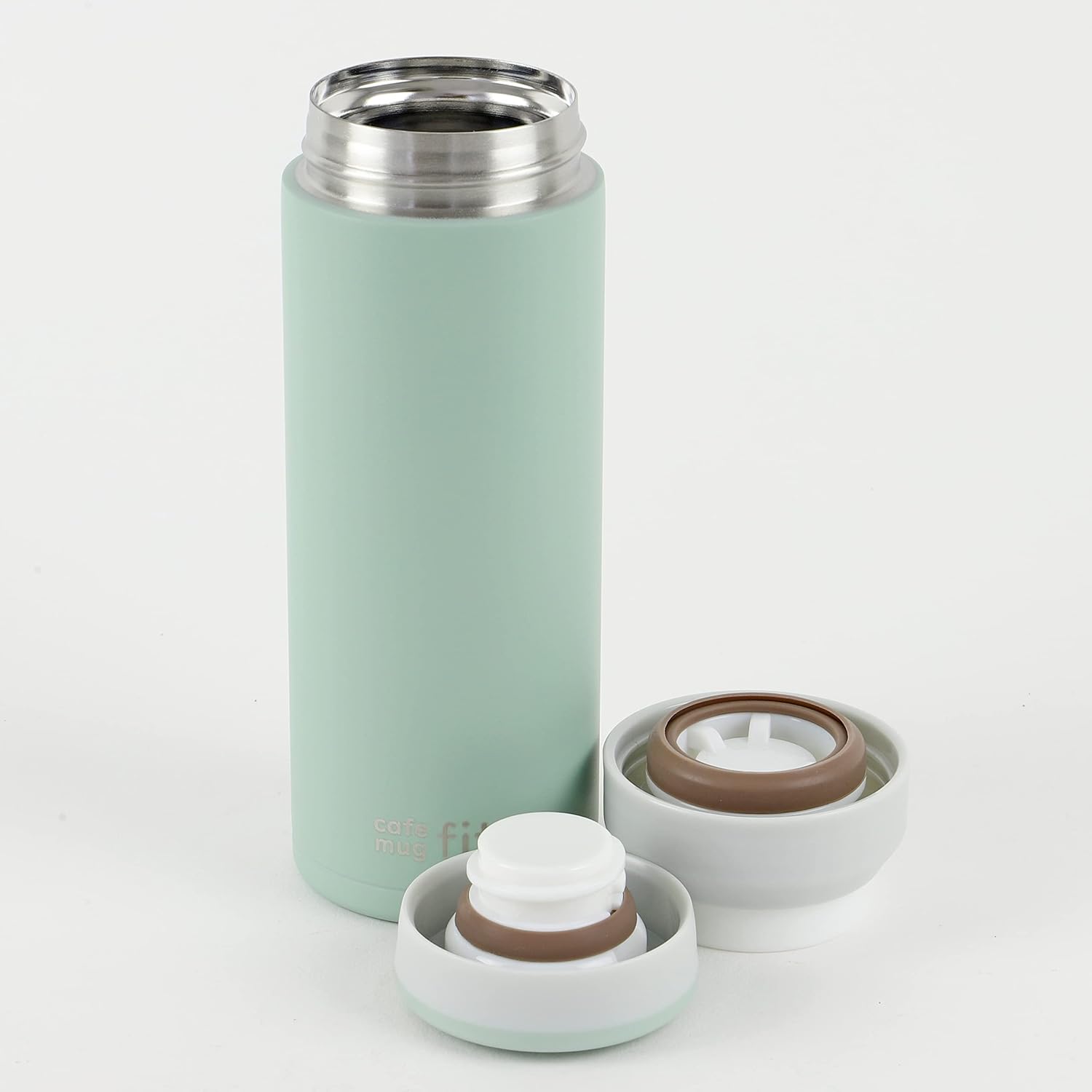 Detalle de パール金属 カフェマグフィット HB-6379 水筒 300ml スモーキーグリーン