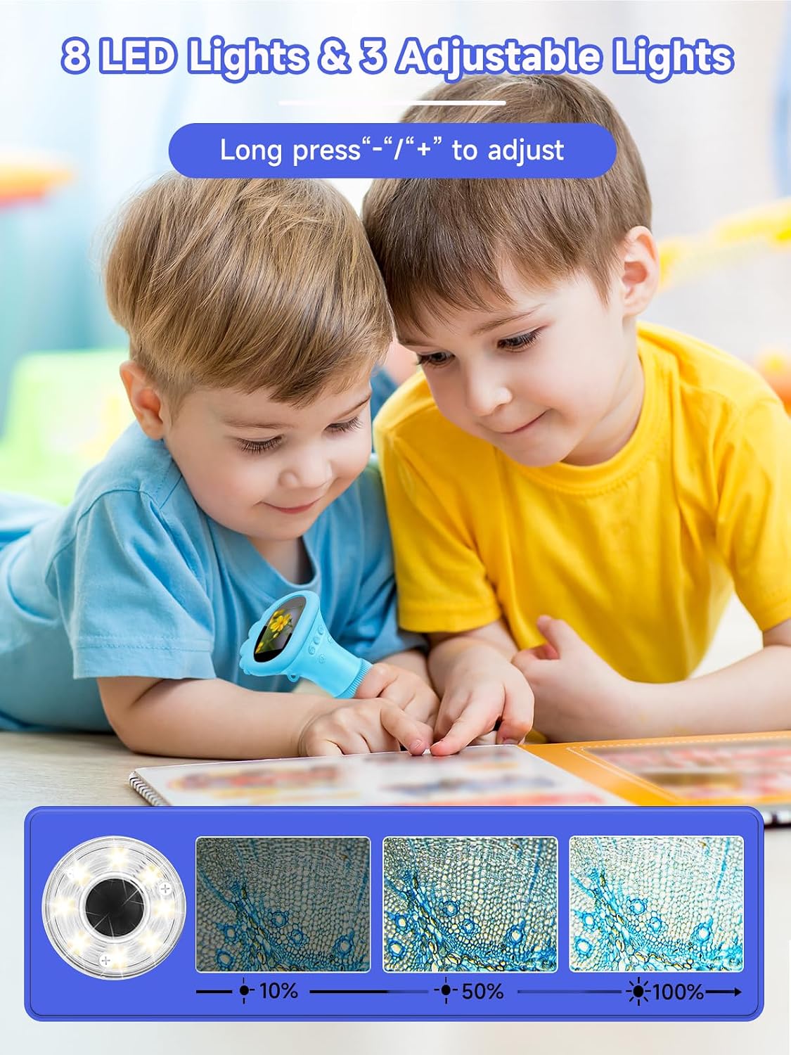 Detalle de Acoath 1000X handheld kids microscope