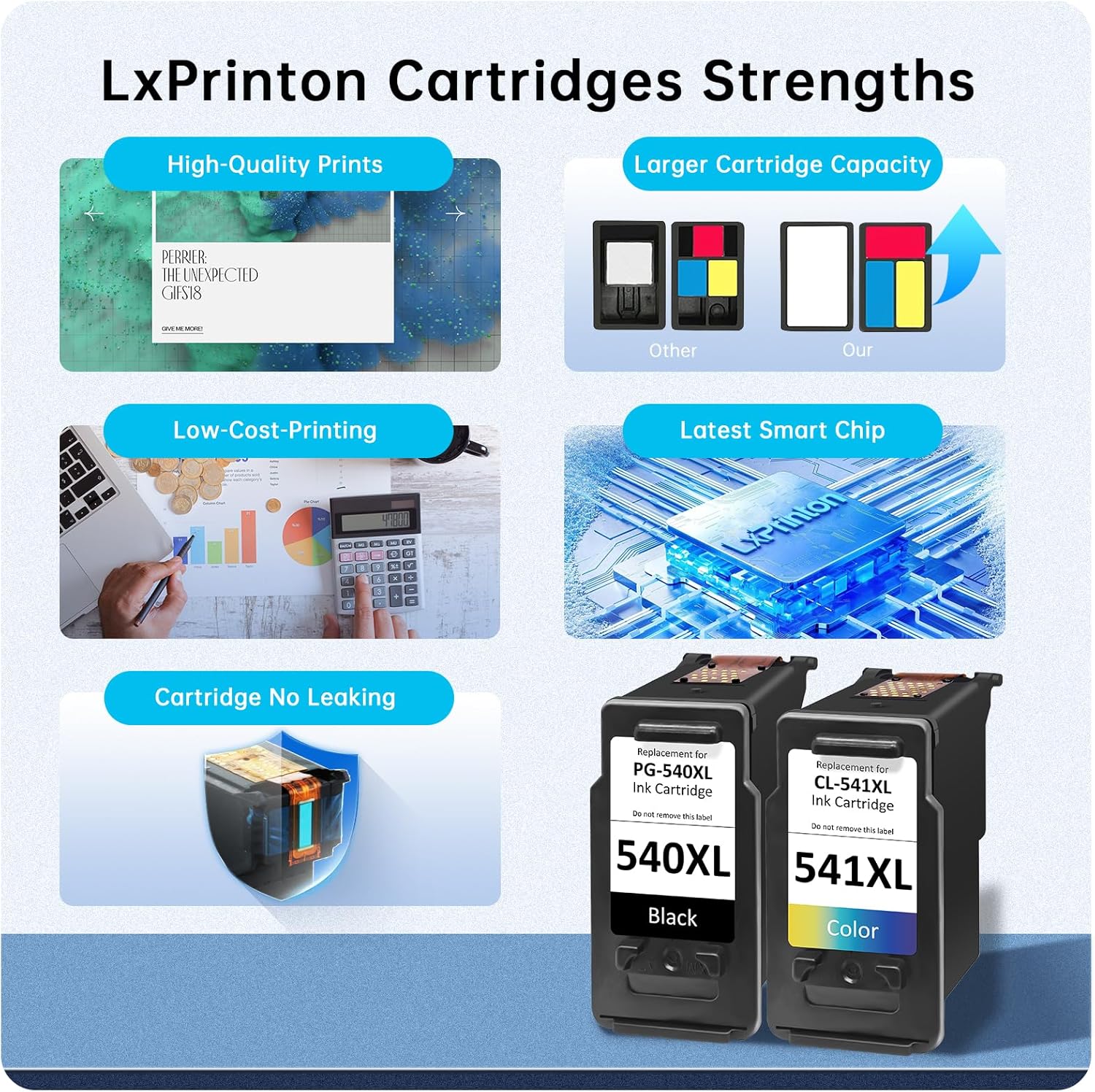 Thumbnail 4 de 540XL 541XL Twin Pack ink cartridges 600/400 pages