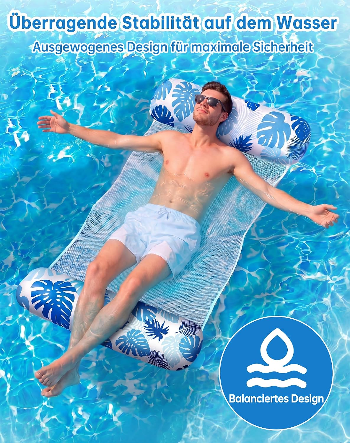 Thumbnail 5 de Wincany 2er Set Luftmatratze Pool XL – 4-in-1 Wasserhängematte mit Kopfstütze