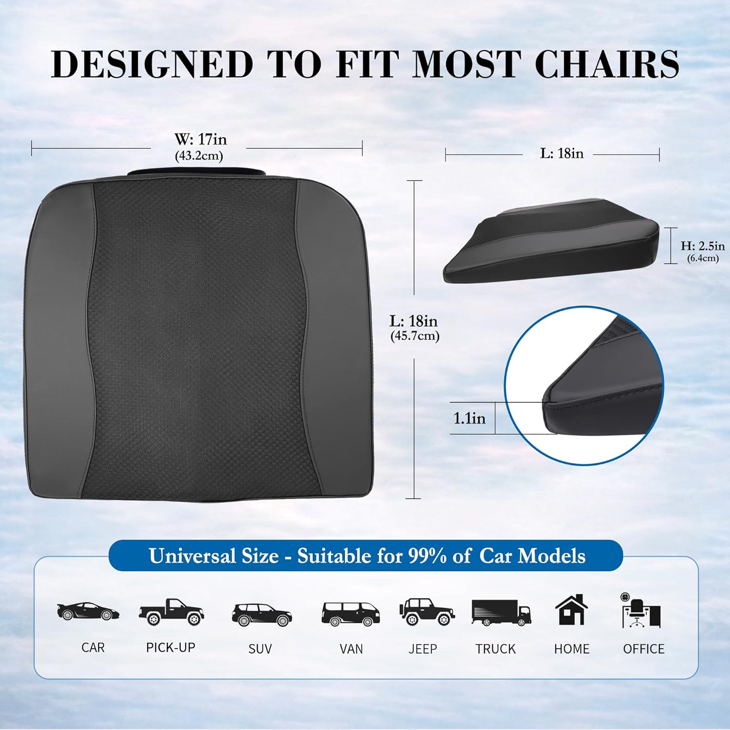Thumbnail 6 de Lofty Aim Car Seat Cushion 2.5 in