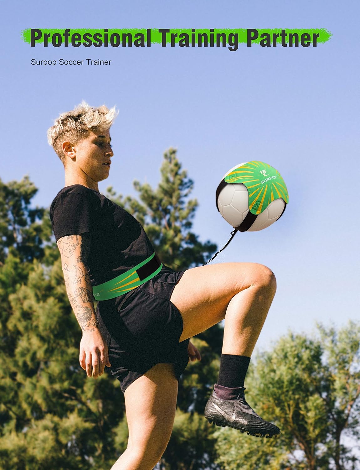 Detalle de Surpop Trainer: Solo Practice Belt for Soccer, Volleyball, and Rugby