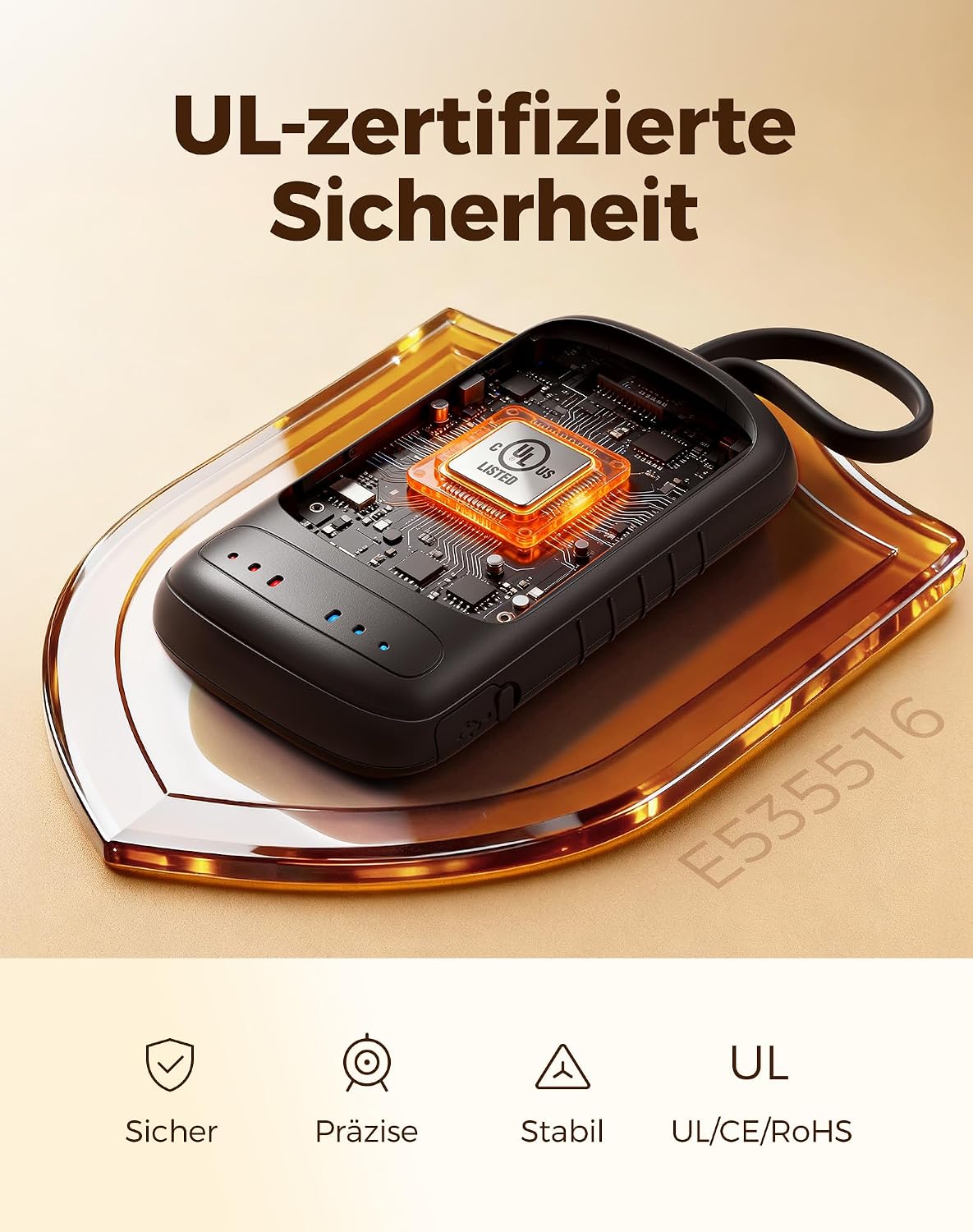 Detalle de OCOOPA Handwärmer UT5 DuoHeat – Zweigeteilte Erwärmung