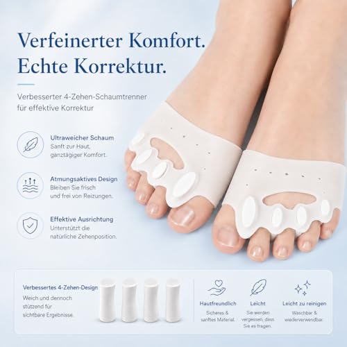 Thumbnail 6 de Habioer Verbesserte Zehentrenner und Zehenspreizer für Damen und Herren – 2 Paar, von Podologen empfohlen