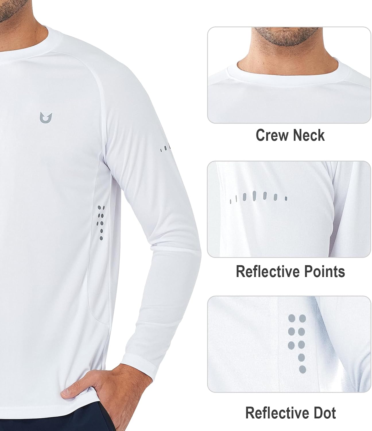 Detalle 2 de NORTHYARD Men's UPF 50+ Sun Protection Long Sleeve Rash Guard