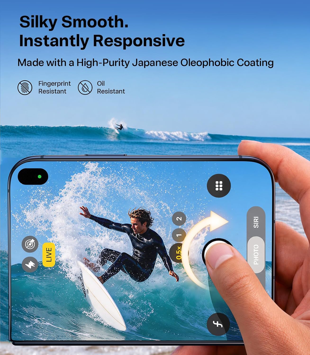 Detalle 2 de TORRAS Unbreakable for iPhone Duo Edge-to-Edge Tempered Glass Screen Protector, 2-Pack