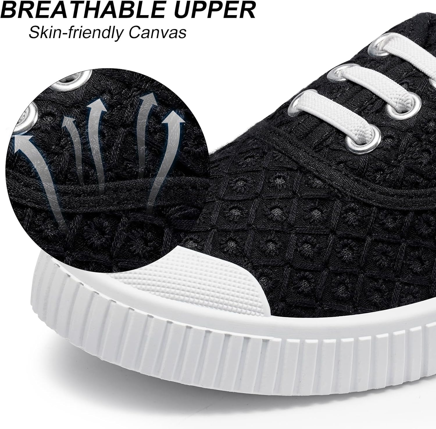 Thumbnail 2 de Harvest Land Womens Canvas Shoes Low Top Flat Trainers