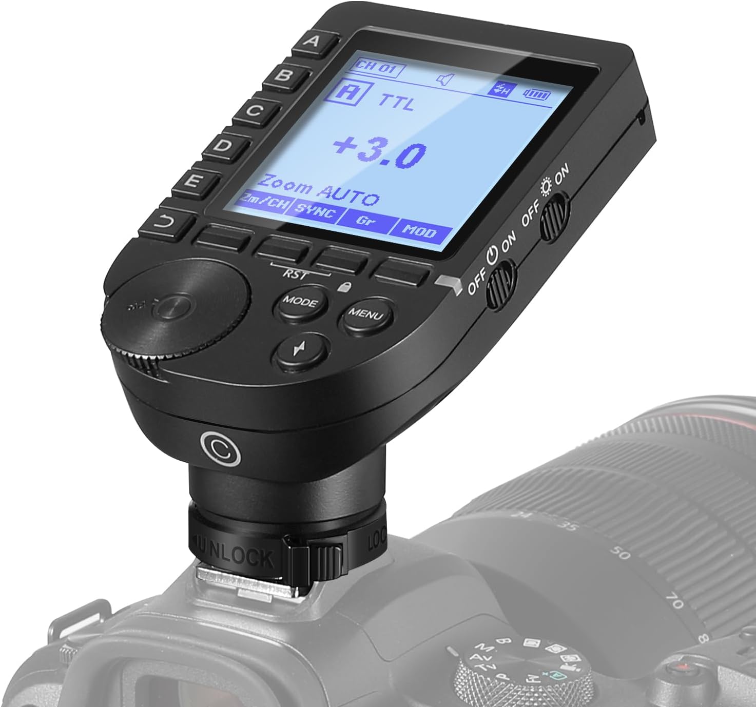 NEEWER QPRO-C TTL drahtloser Blitzauslöser für Canon – 1/8000s HSS, neigbares Design mit LCD