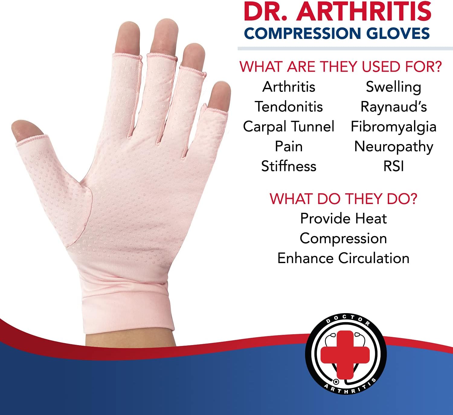 Detalle 2 de Doctor Developed Copper Arthritis Gloves M Pair