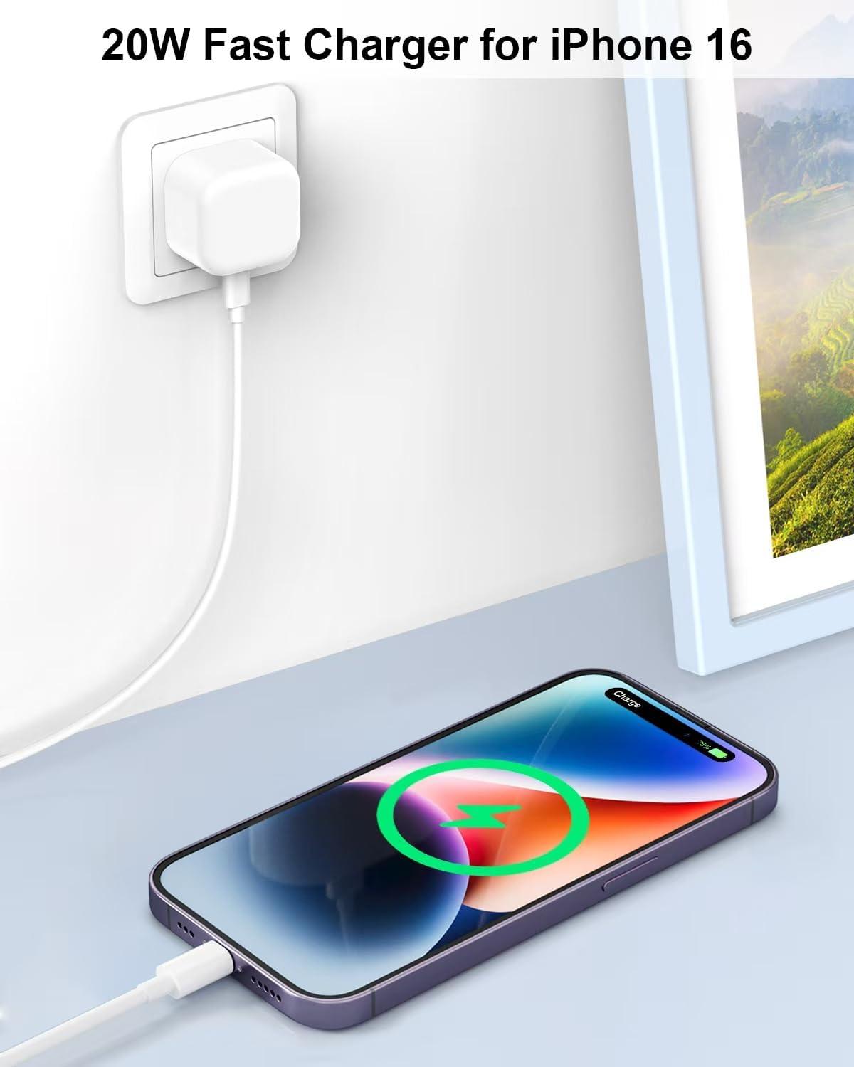 Detalle 2 de Apple iPhone 16 20W USB‑C charger cable