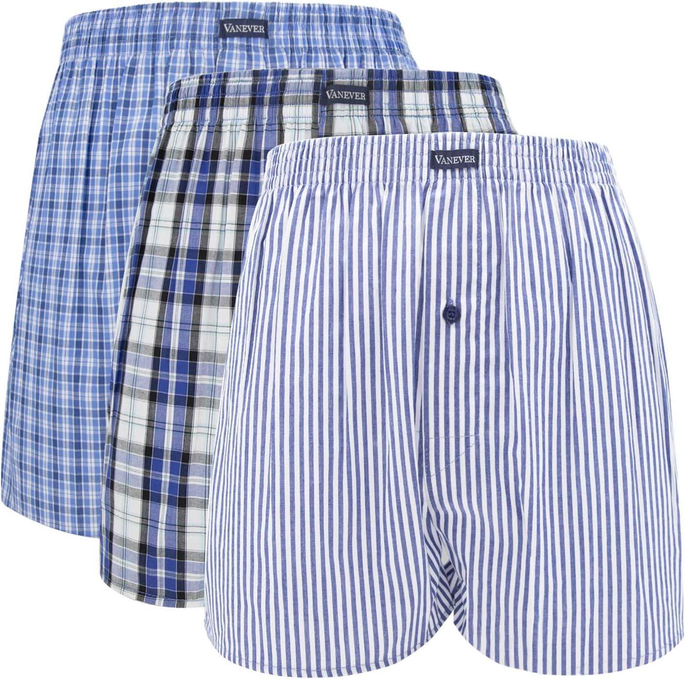 Thumbnail 6 de VANEVER Cotton Men’s Boxers: Soft, breathable woven boxer shorts with button fly