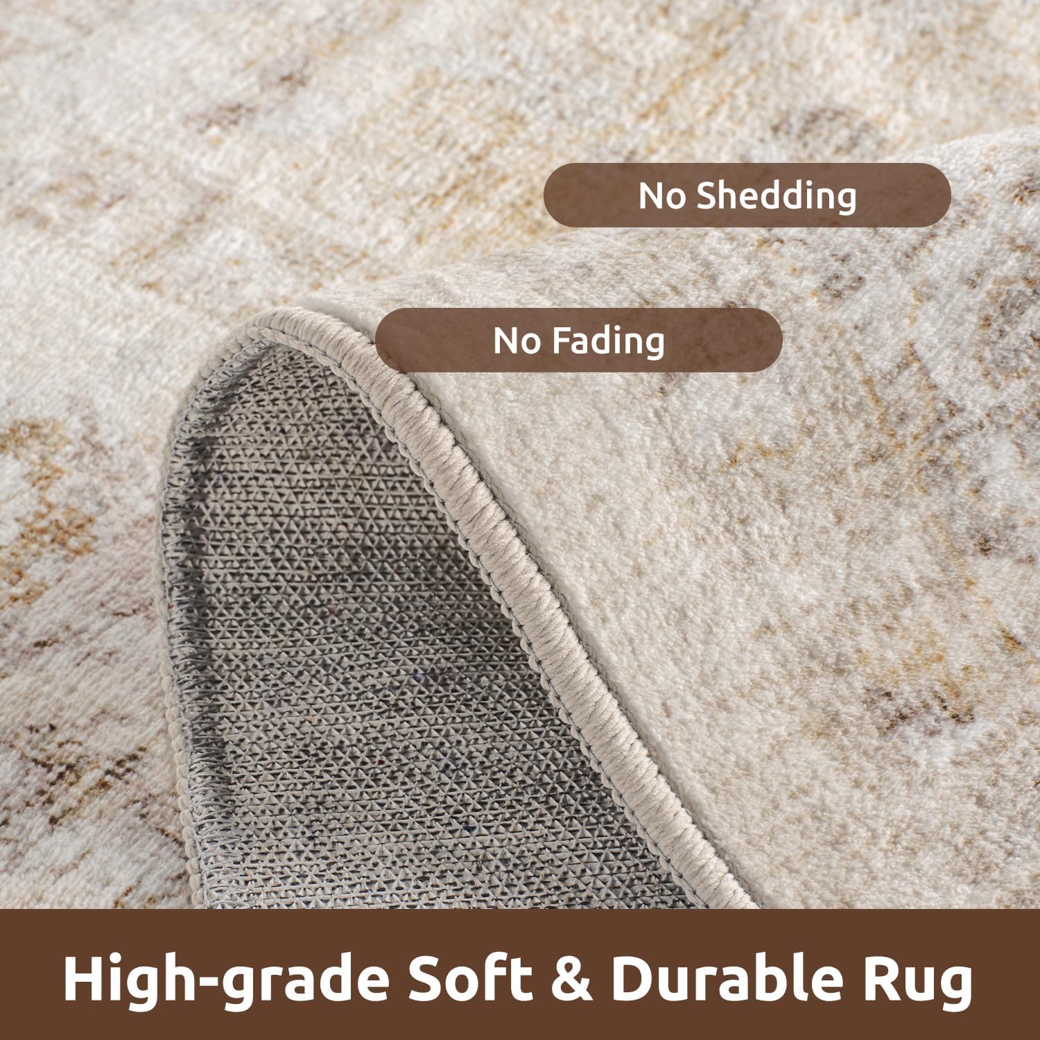 Detalle 2 de AMOAMI Area Rug 9x12 Vintage Soft Beige carpet
