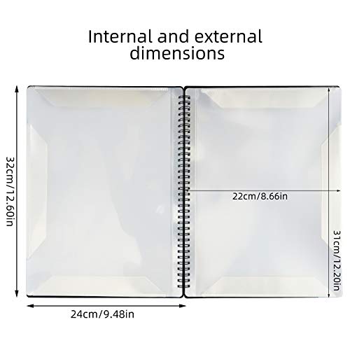 Thumbnail 1 de Irich A4 Musiksheet Chormappe – wasserdichte Registermappe mit 60 Hüllen, 32 × 24 cm, Schwarz