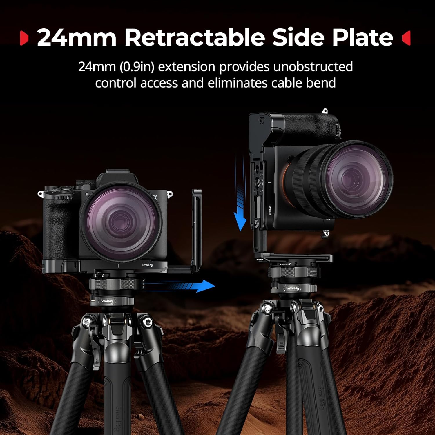 Detalle de SMALLRIG Piastra di montaggio a L con slot AirTag per Sony Alpha 7 V / 7R V / 7 IV (6034)