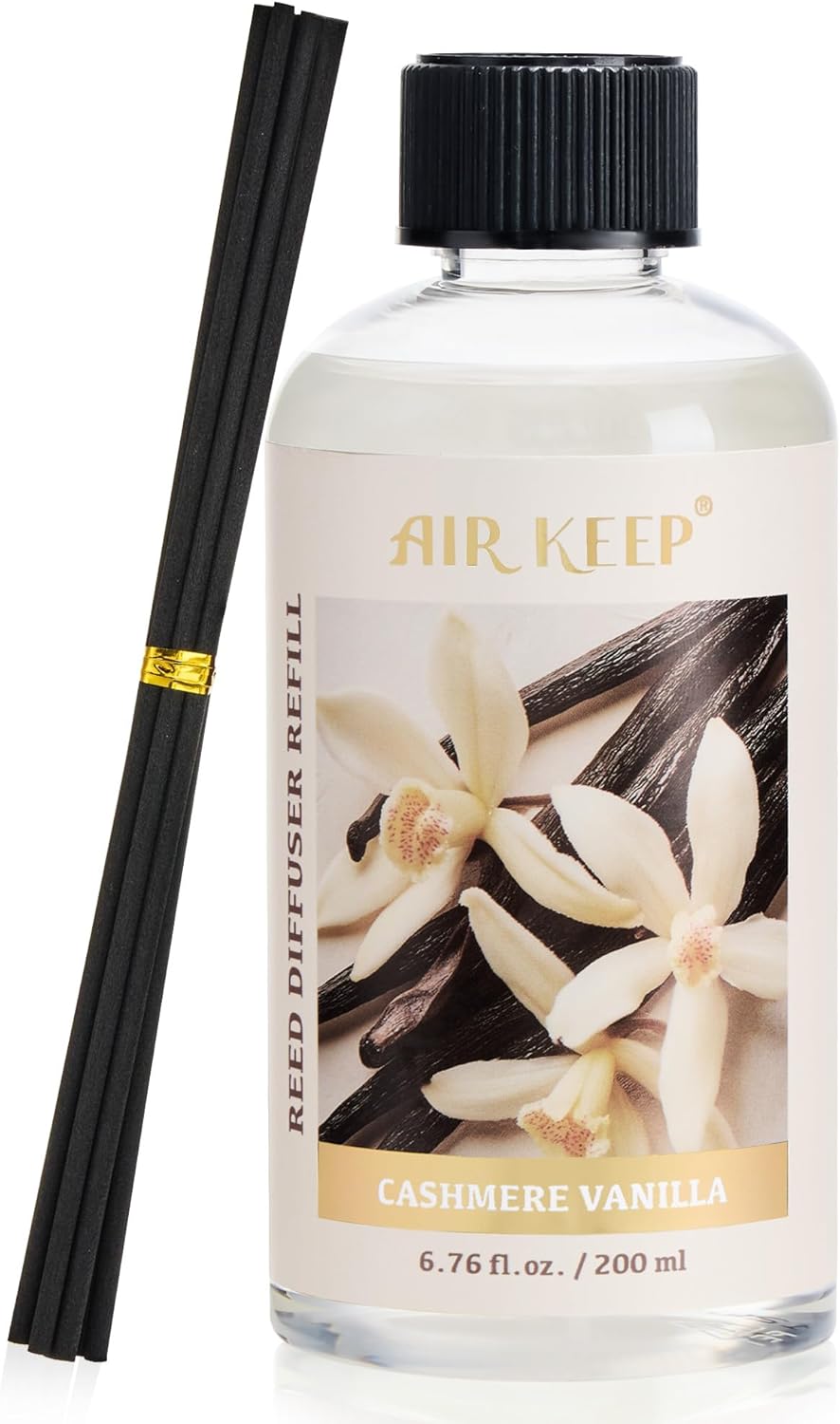 Airkeep Reed Diffuser Oil Refill with Diffuser Sticks – Cashmere Vanilla