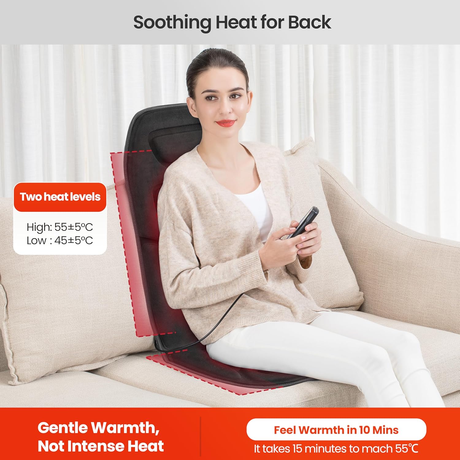 Thumbnail 5 de COMFIER Back Massager Seat Cushion 10-motor