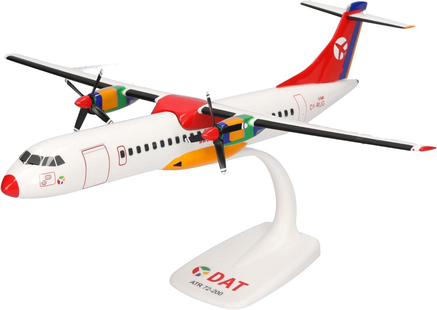 Detalle de Herpa Snap-Fit DAT ATR-72-200 – model samolotu 1:100 z podstawką