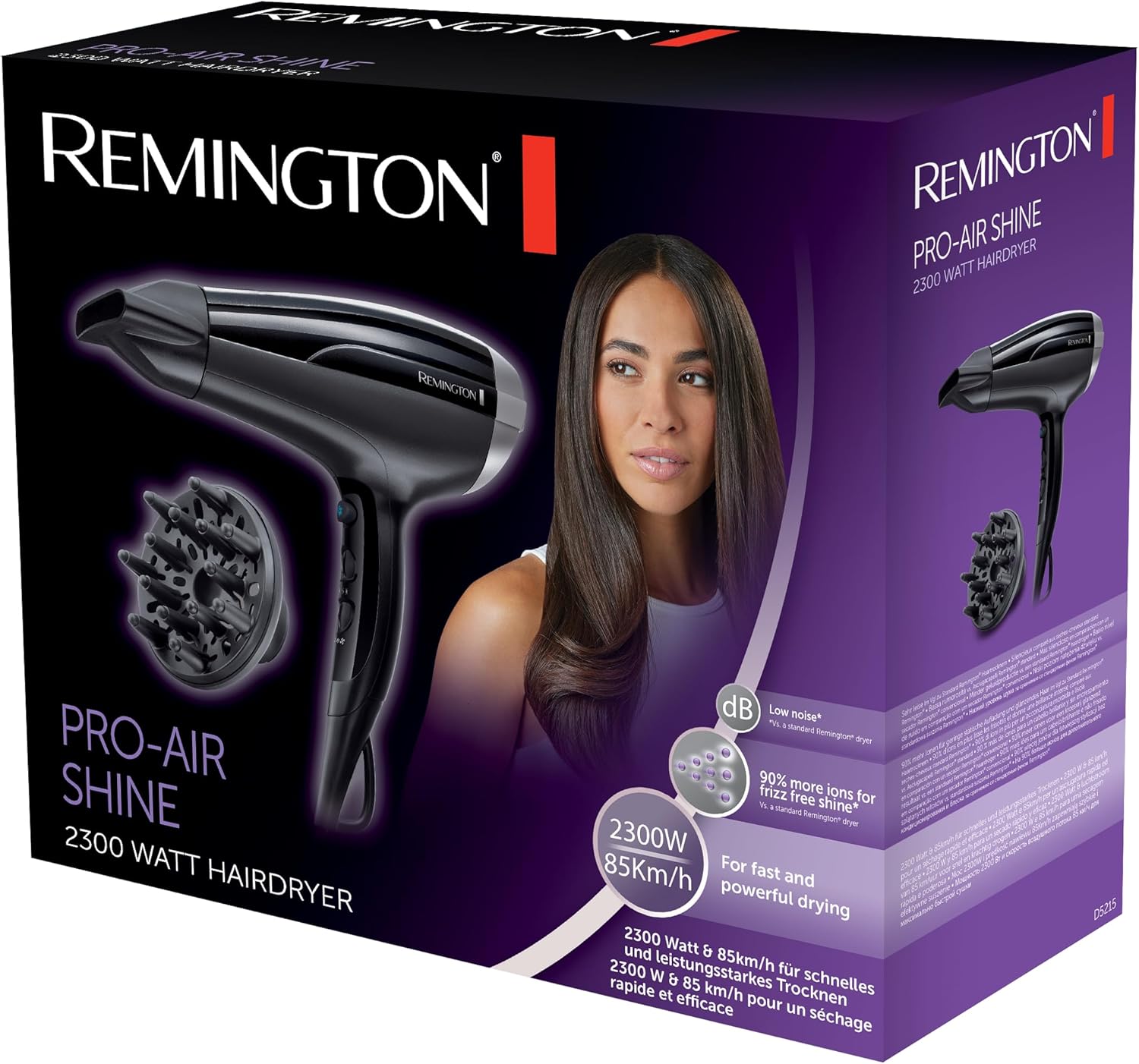 Thumbnail 3 de Remington Pro Air‑Shine D5215 asciugacapelli 2300W con diffusore e ugello