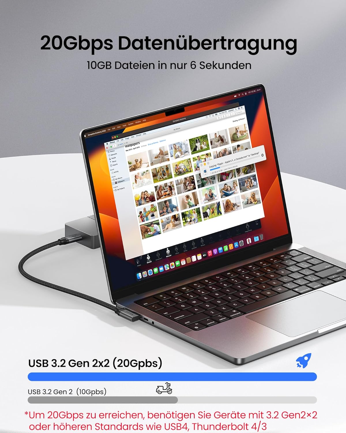 Thumbnail 1 de Silkland USB C 3.2 Datenkabel 1 m 20 Gbps