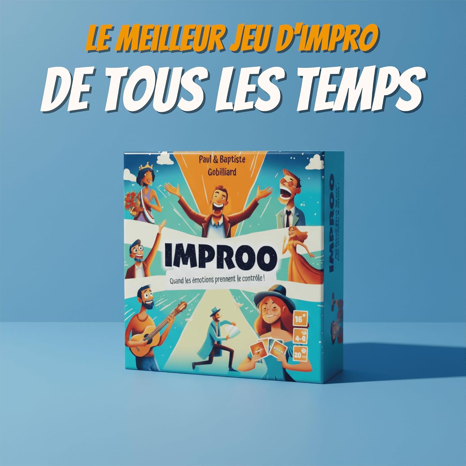 Detalle de Bakakou IMPROO – Jeu de société d’improvisation “ambiance apéro” (4 à 8 joueurs)