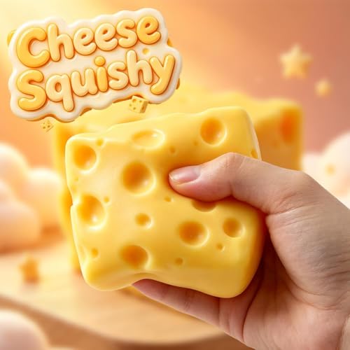 Detalle de Cheese Squishy Stress Relief Original Sensory Food Squishy – QPNGKT
