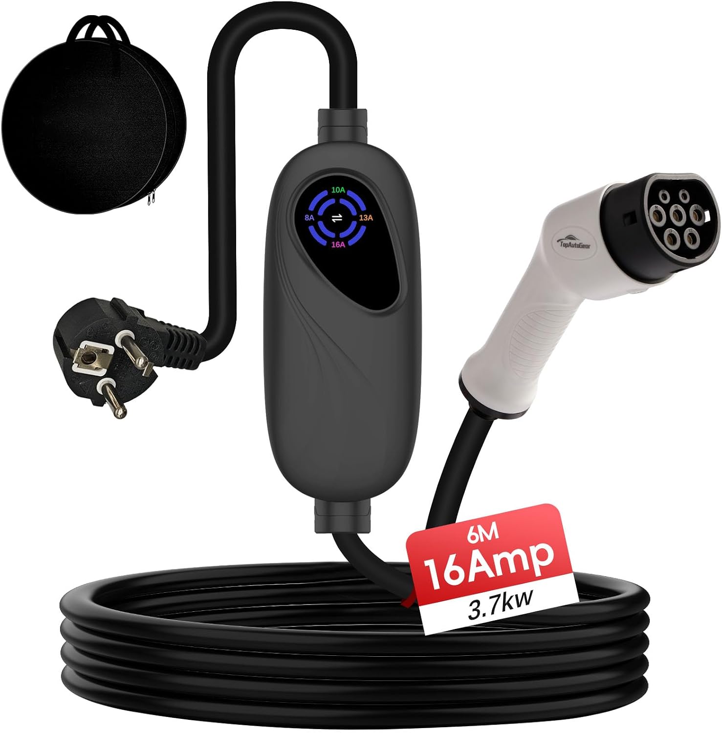 Thumbnail 6 de TopAutoGear E Ladekabel Typ 2 Schuko 220 V, 10 m – sicher, flexibel und wetterfest