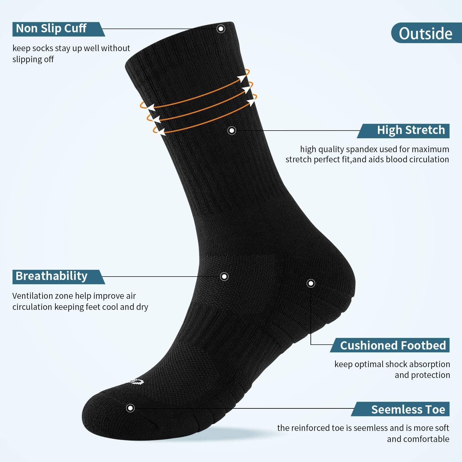 Thumbnail 2 de Thermal Crew Socks 6 Pairs for Running