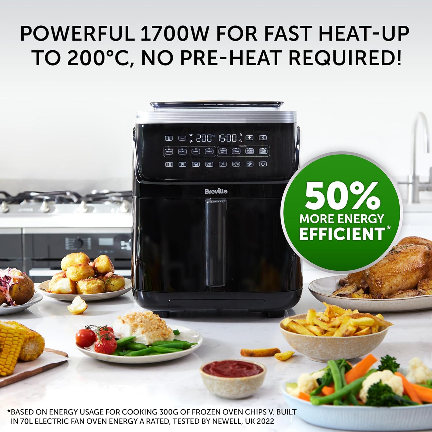 Thumbnail 4 de Breville Halo SteamFry 7L Digital Air Fryer (VDF133) with SteamFry Technology