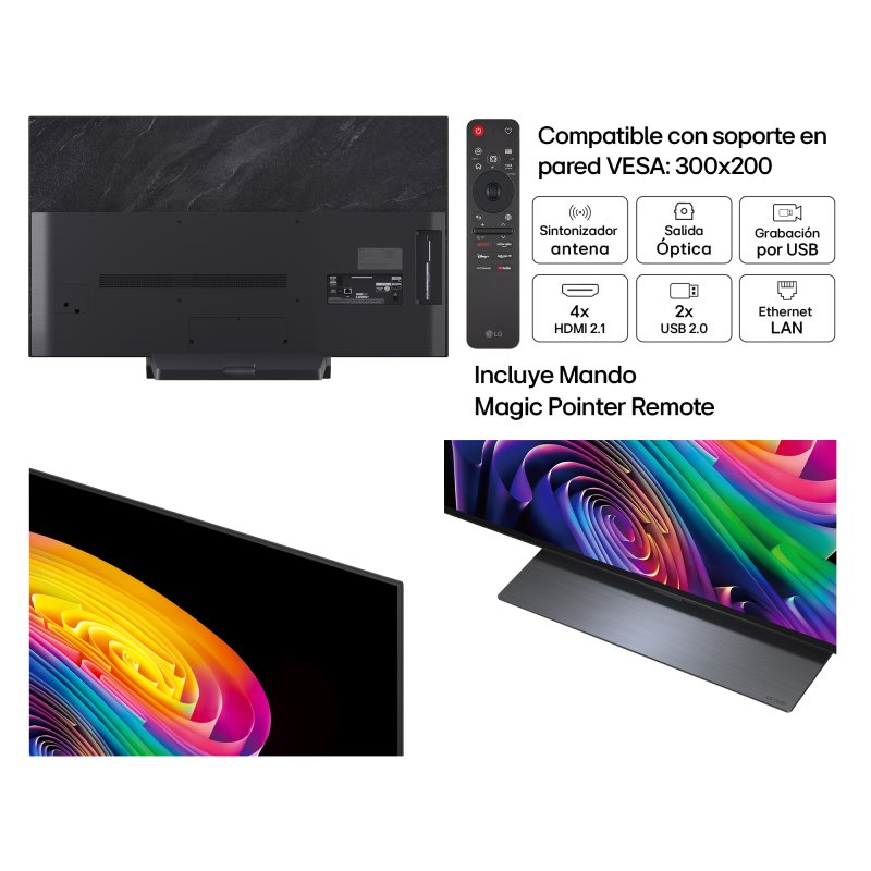Detalle 2 de LG OLED evo AI 48C64LA — TV OLED 48" 4K con AI, HDR, 120 Hz y Dolby Atmos