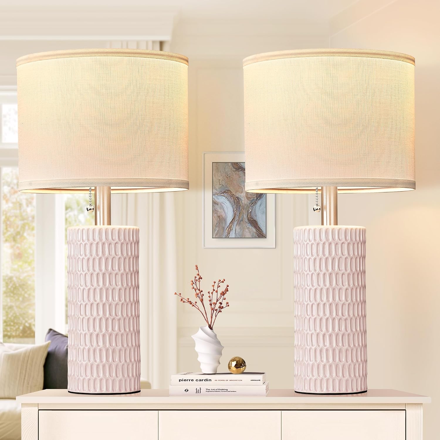 Detalle de Reaketon Ceramic Table Lamps 20-inch