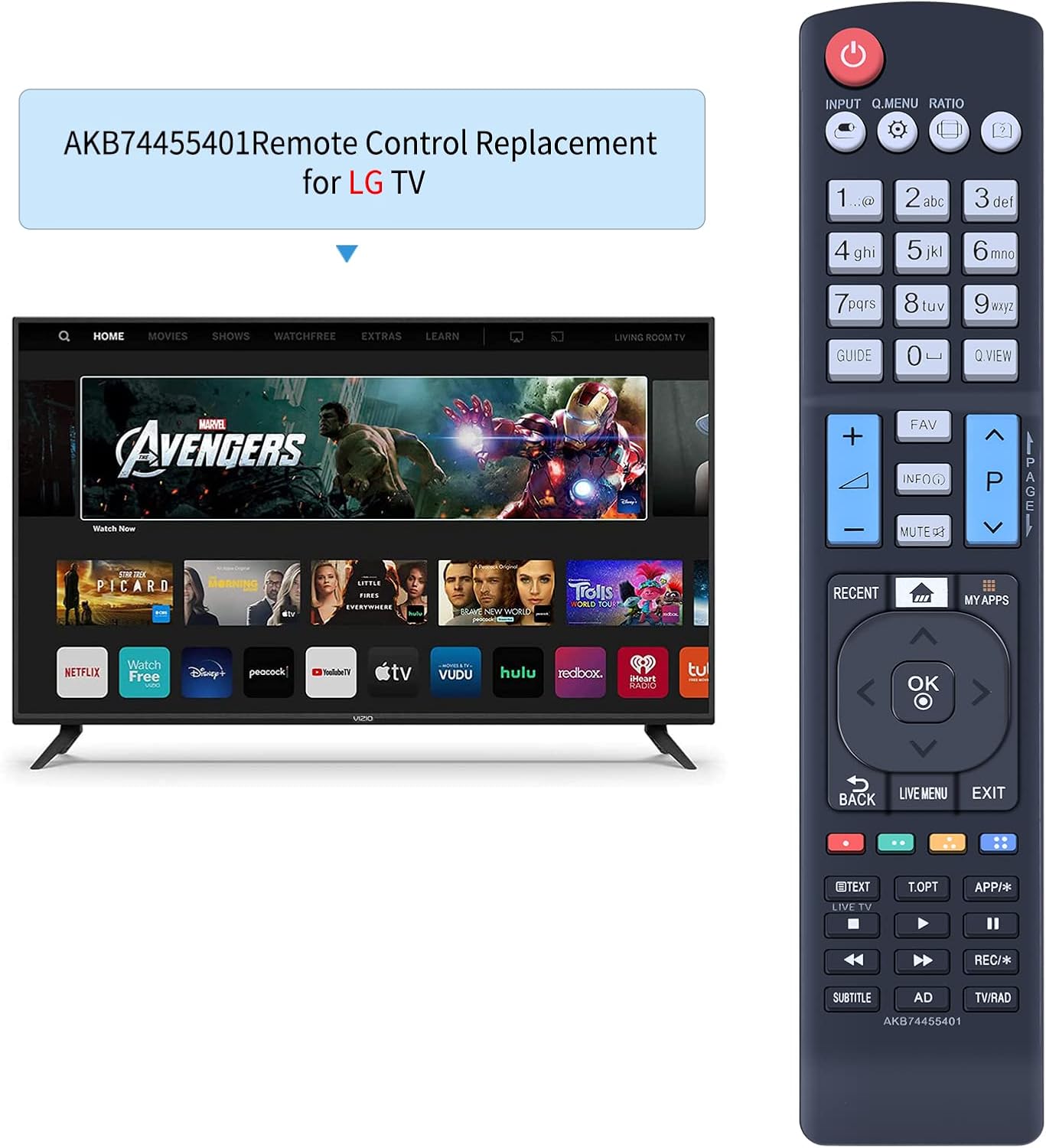 Thumbnail 1 de TCNOUMT AKB74455401 Remote Control Replacement for LG TV (32LF630V, 40LF630, 40LF630V, 43LF630V, 49LF630V)